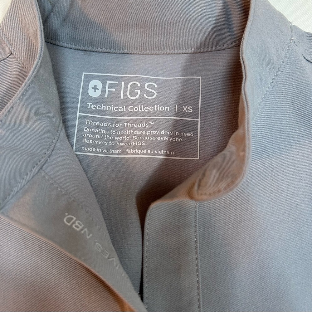 Figs Women’s Technical Collection Scrub Top PO#3342 Grey